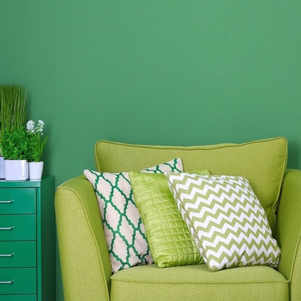 Room Design Green Sofa Design
